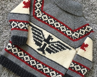 CANADA Cowichan style cardigan