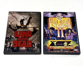 Land of the Dead (George A. Romero) & Evil Dead II - Horror DVD Lot of 2 - Zombie Horror - Cult Classics