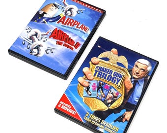 The Naked Gun Trilogy + Airplane 1 & 2 - Comedy DVD Lot of 2 - Movie Collections - Classic Spoof Comedy