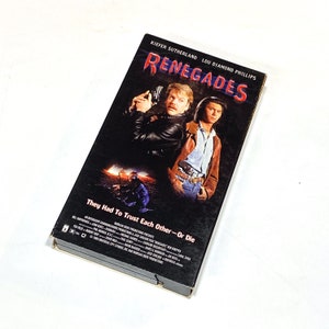 Renegades VHS - Kiefer Sutherland - Vintage VHS Tape - Rare Collectible, Nostalgic Retro Film - Cult Classic Movie - Pre-owned - Good