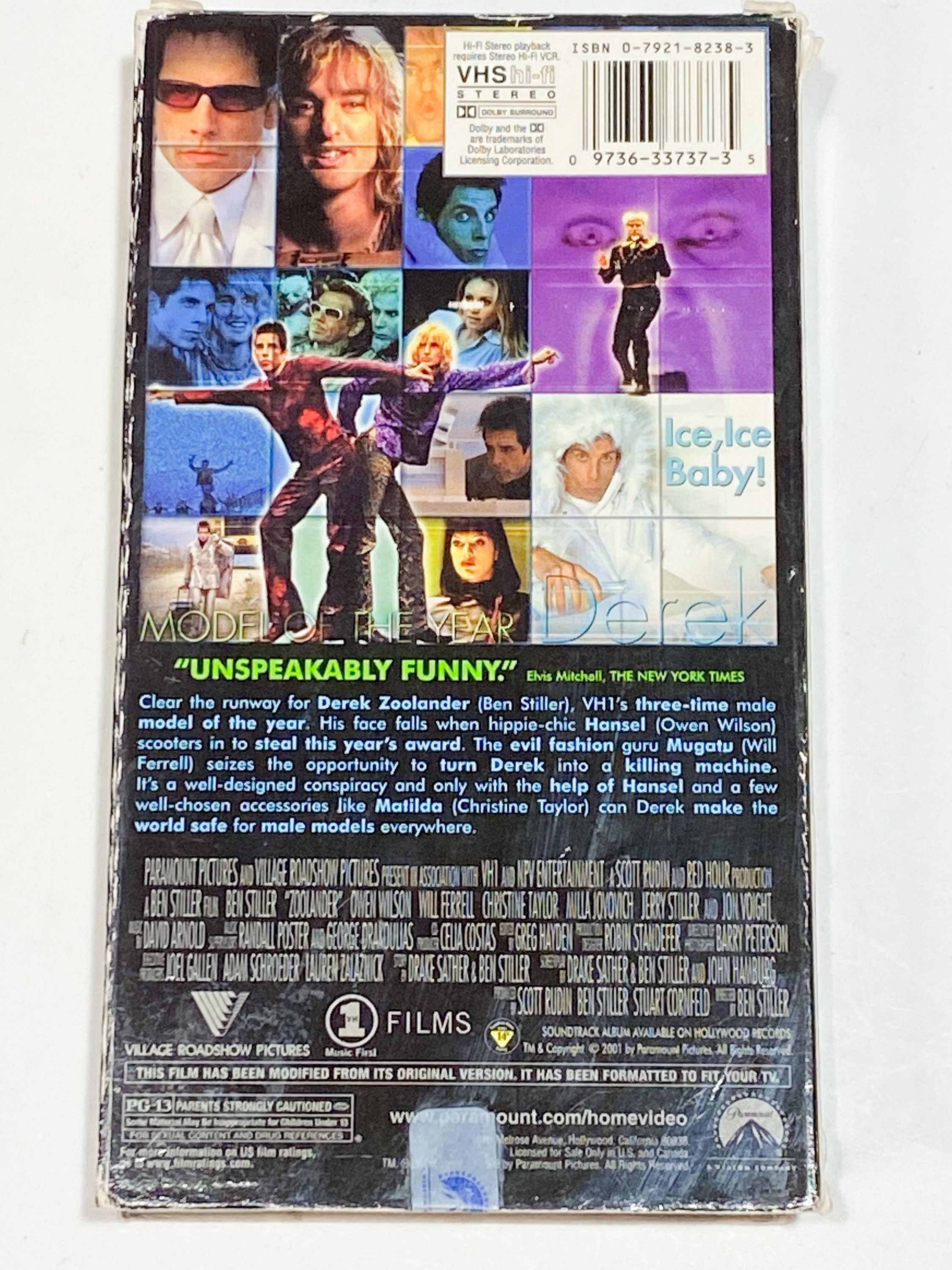 Zoolander Comedy VCR Tape VHS Movie Video Cassette Tape | Etsy