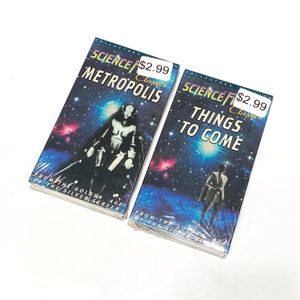 Metropolis & Things To Come - New Sealed VHS Movie lot of 2 - VCR Tape - Video Cassette Tape - Cult Classic Film - Science Fiction VHS