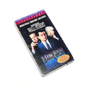 Wall Street - VHS Movie - Oliver Stone Film - VCR Tape - Video Cassette Tape - Cult Classic Film - Pre-owned - Very Good Condition