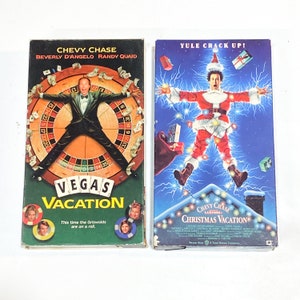 Vegas Vacation & Christmas Vacation - VHS Movie - VCR Tape - Video Cassette Tape - Cult Classic Film - Pre-owned - Very Good Condition