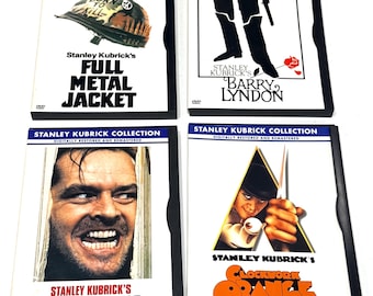 The Shining + A Clockwork Orange + Barry Lyndon + Full Metal Jacket - Stanley Kubrick DVD Lot of 4 - Classic Films