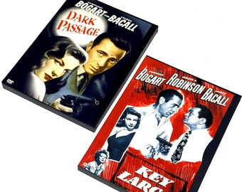 Dark Passage & Key Largo - Humphrey Bogart - Classic Movie DVD Lot of 2 - Film Noir Crime Drama