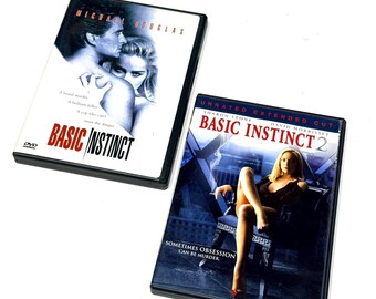 Basic Instinct 1 & 2 - Thriller DVD Lot of 2 - Erotic Thriller - Crime Mystery - Vintage DVDs