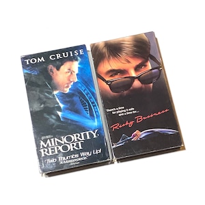 Minority Report & Risky Business - Tom Cruise - 2 x VHS Movie - Film Video Cassette - Pre-owned Video Cassette - Very Good Condition