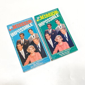Mission Impossible TV Show Set of 2 VHS - VCR Tape - Cult Classic Film - Video Cassette Tape - Pre-owned - Very Good Condition