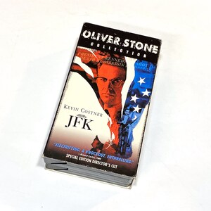JFK VHS Oliver Stone Kevin Costner - Vintage VHS Tape - Rare Nostalgic Retro Film - Cult Classic Movie - Pre-owned - Good Condition