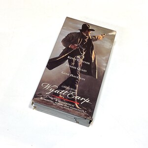 Wyatt Earp VHS - Kevin Costner - Vintage VHS Tape - Rare Collectible, Nostalgic Retro Film - Cult Classic Movie - Pre-owned - Good Condition