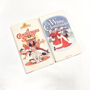 A Christmas Story - White Christmas - VHS Movie lot of 2 Christmas Movies - VCR Tape - Cult Classic Film - Video Cassette Tape