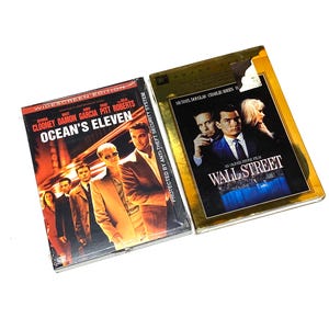 Ocean&#39;s Eleven & Wall Street - New DVD Lot of 2 Sealed Movies - Cult Classic Films - Excellent Condition