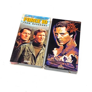 The Dogs of War Christopher Walken & Force 10 From Navarone Harrison Ford - Vintage VHS lot of 2 War Movies - Pre-owned - Good Condition