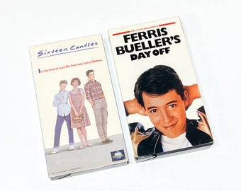 Sixteen Candles & Ferris Bueller's Day Off - VHS Lot of 2 - Classic Teenage Coming-of-Age Comedy - Pre-owned - Very Good Condition