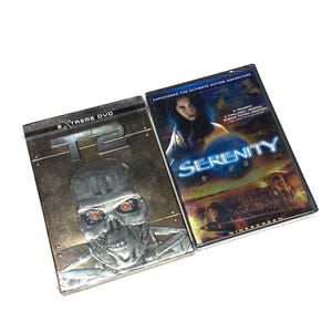 Serenity - T2 Terminator 2 - New DVD Lot of 2 Sealed Movies - Science Fiction Cult Classic Films - Excellent Condition