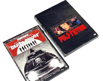 Pulp Fiction & Death Proof - Quentin Tarantino - DVD Lot of 2 - Crime Action - Cult Classics - Movie Night Set
