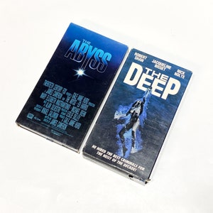 The Abyss & The Deep - VHS Movie lot of 2 - VCR Tape - Video Cassette Tape - Cult Classic Film - Pre-owned - Very Good Condition