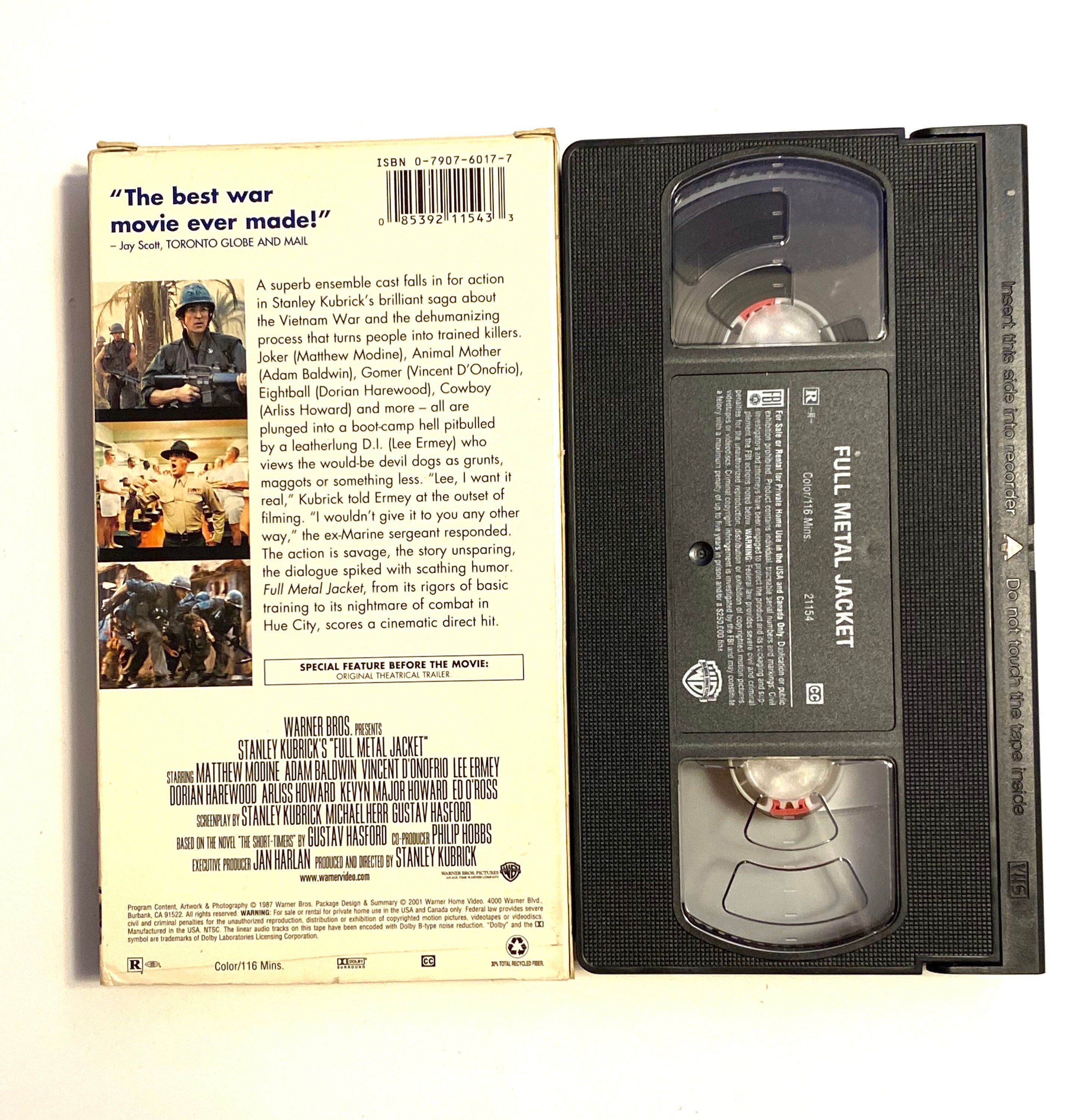 Full Metal Jacket Stanley Kubrick VHS Movie Film Video | Etsy