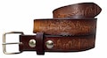 Kid Name Belt - Farming Embossed Brown Leather Belt Custom Engraved for Boys and Girls