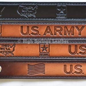 Army Leather Belt custom made in USA for Men and Women