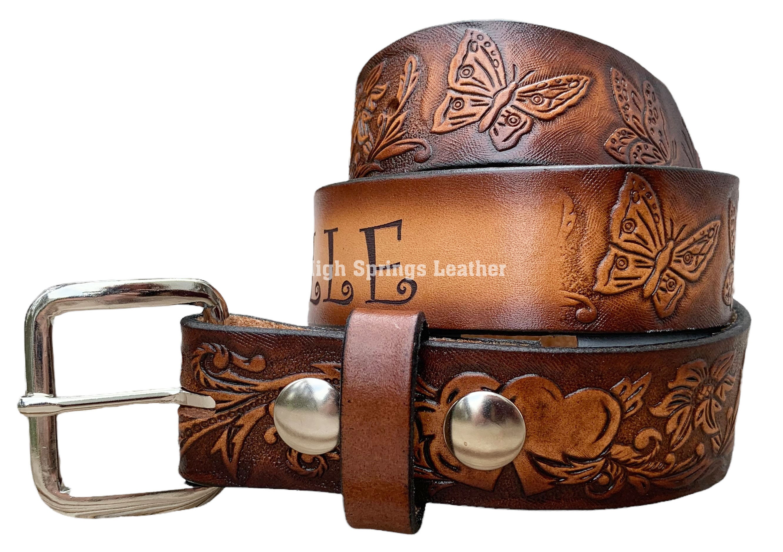 Heart Leather Belt - Etsy display picture 3