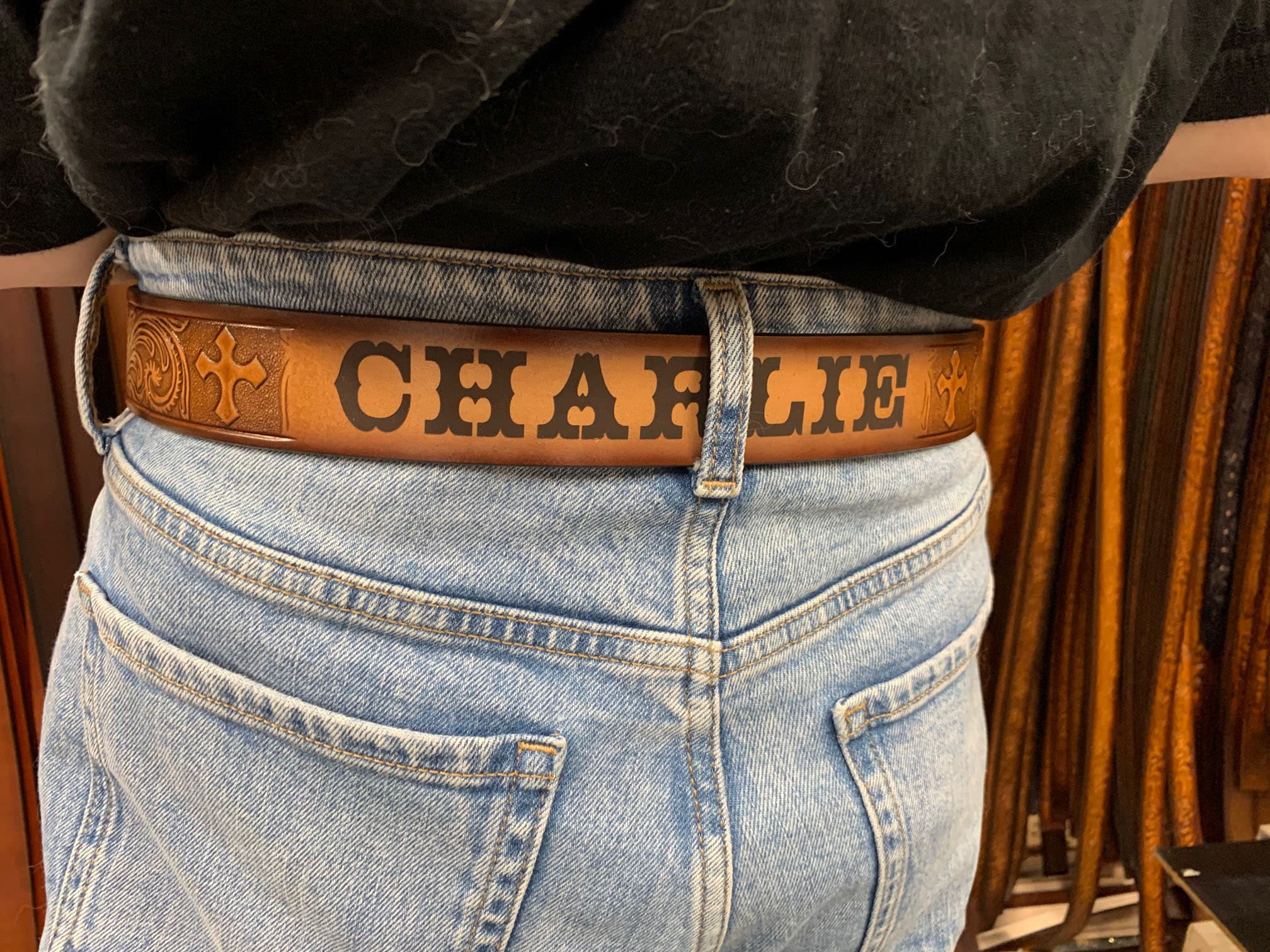 Personalized Cross Leather Belt Custom Engraved for Men and Women - Etsy