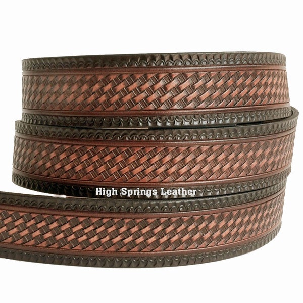 Leather Belt for Men Basketweave Etsy