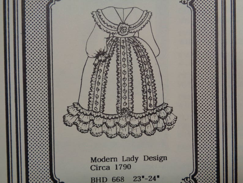 Antique Doll Clothes Pattern #668 For 23-24 Dolls Uncut Brown House