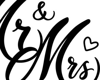 Mr & Mrs Wedding Embroidery