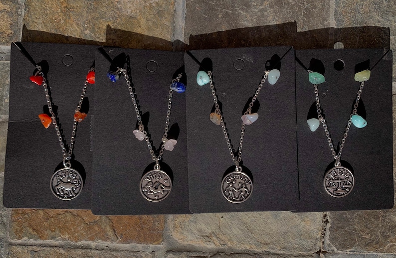 20 inch Zodiac Crystal Necklaces