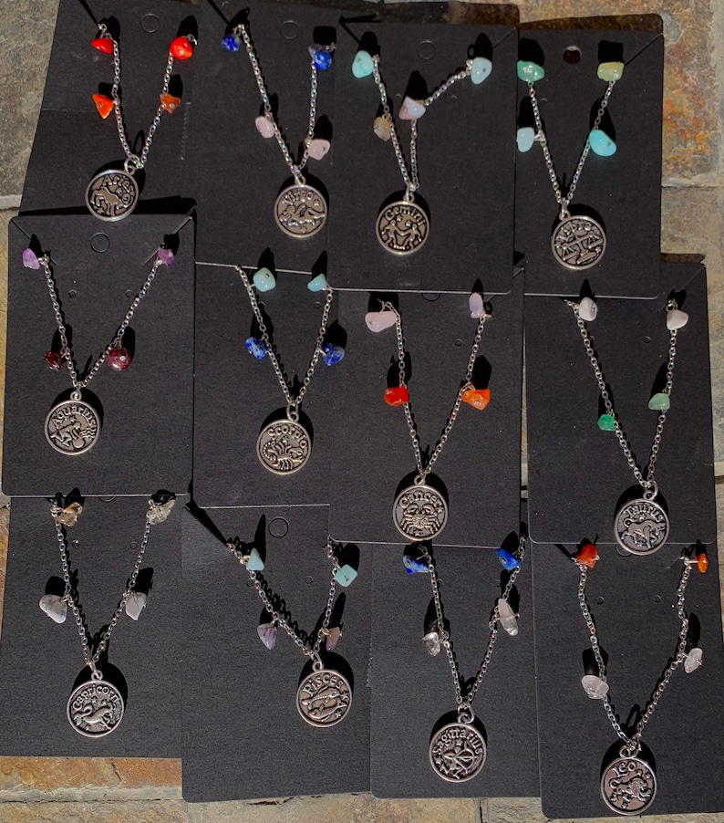 20 inch Zodiac Crystal Necklaces