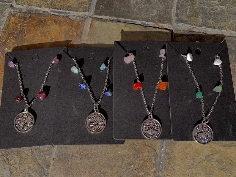 20 inch Zodiac Crystal Necklaces