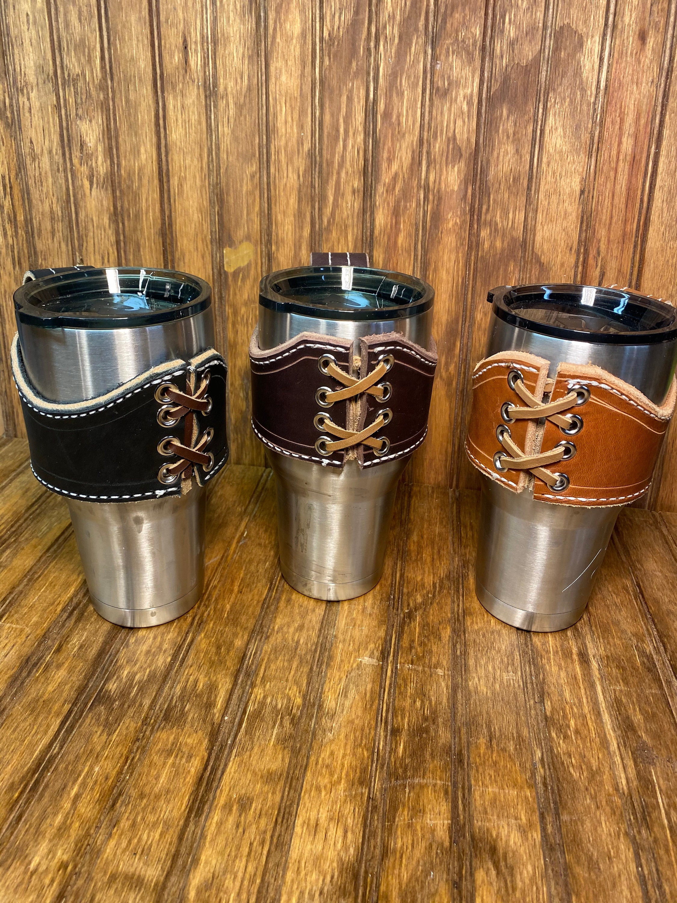 Yeti Rambler Sleeve in Horween Leather - Personalized and Made to Orde –  Custom Leather and Pen