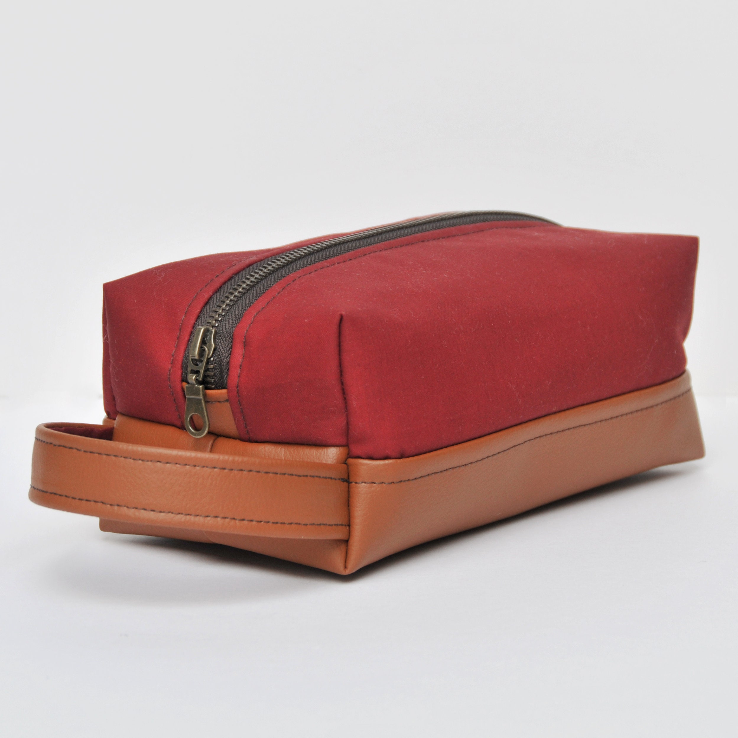 Premium Leder Kulturbeutel Für Herren – Reisetasche Aus Echtleder, Dopp Kit