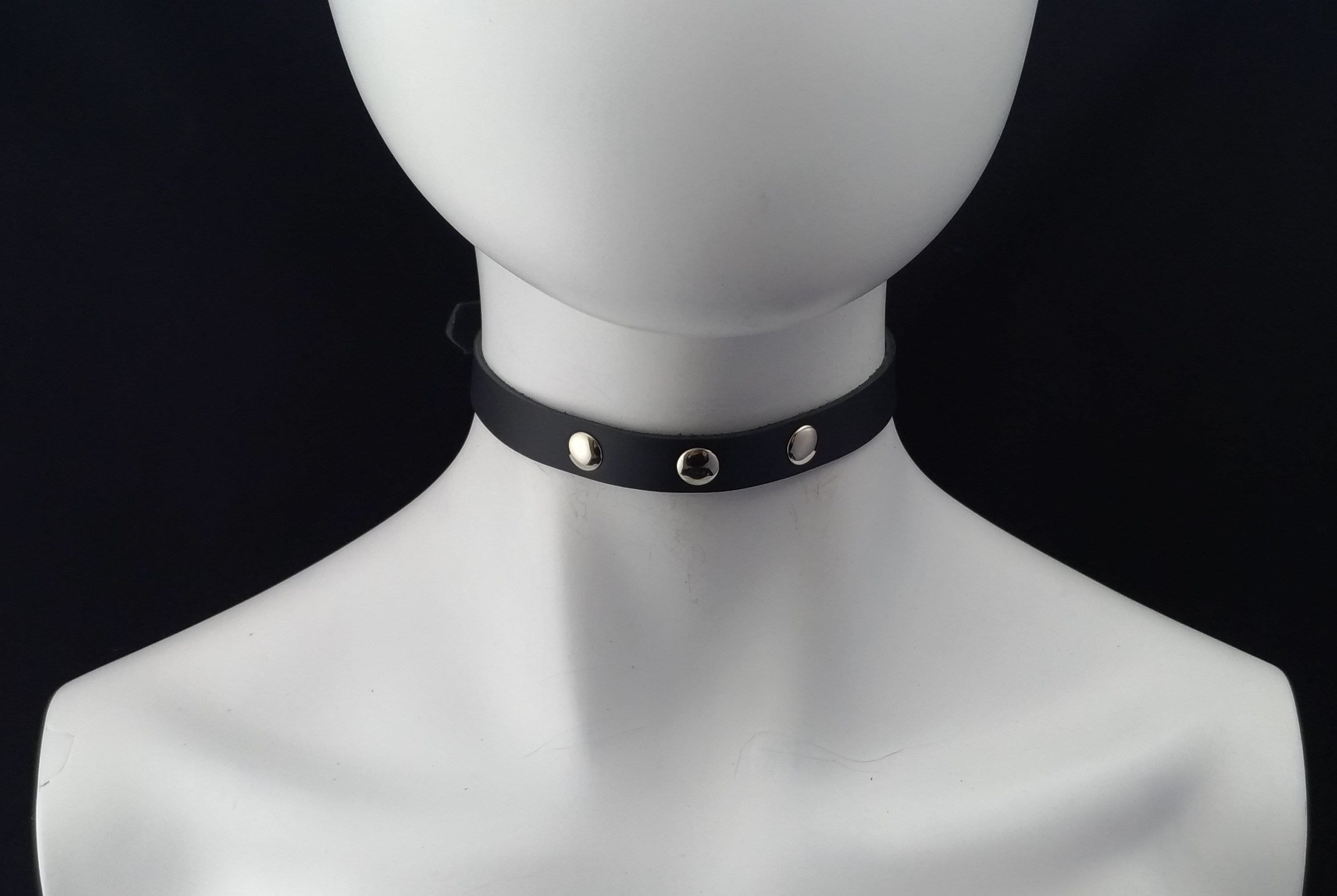 Thin choker genuine leather Small fashion choker leather | Etsy