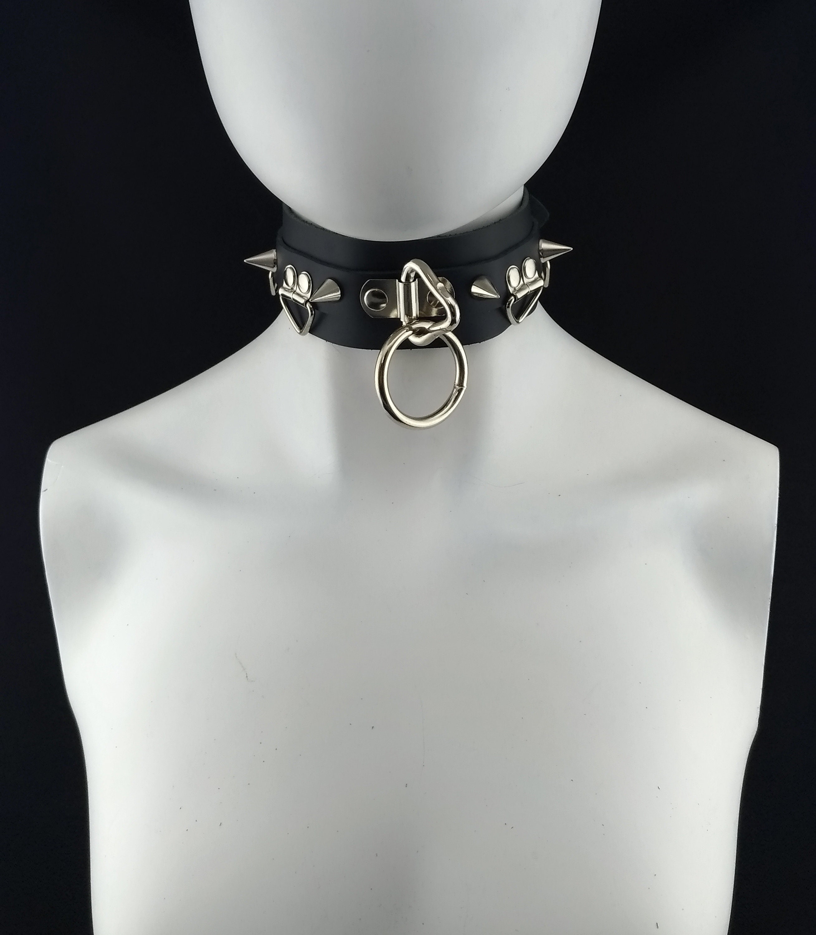 一条りあな　Spirit of defiance Leather charm Pentagram | Leather Choker & Alloy Studs | Forbidden Alchemy