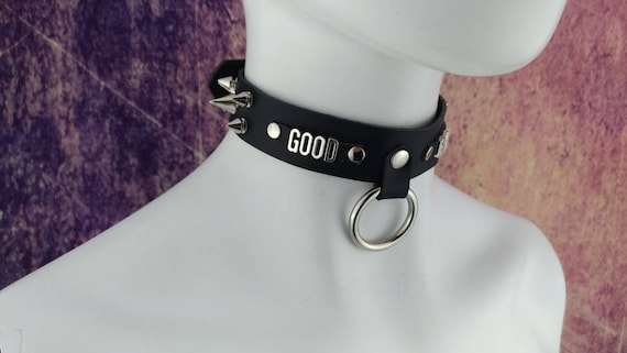 Choker Genuine Leather Choker Collar Black Leather Choker With