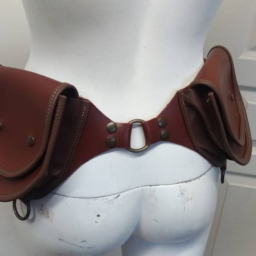 Hand Made Genuine Leather shops Pouch Belt