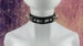 Good boy choker genuine leather - Choker collar black leather choker with metal letters GOOD BOY IV 