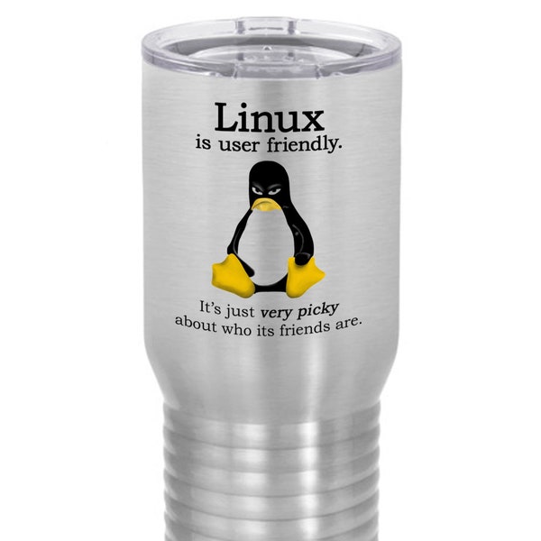 Silver Linux is User Friendly 20 Oz Polar Camel Travel Mug