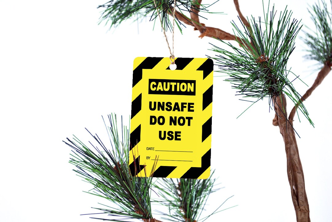 Funny Unsafe Do Not Use Christmas Tree Ornament - Etsy