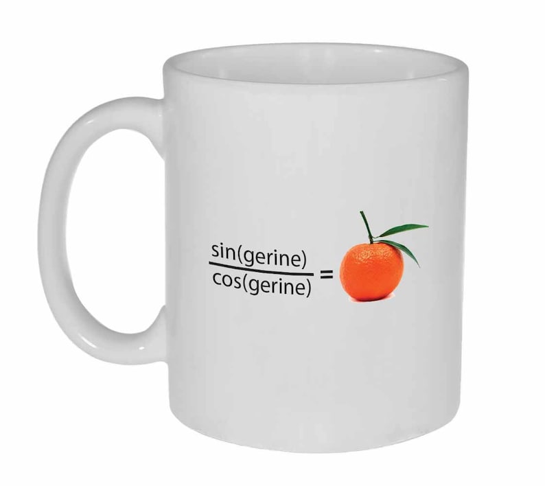 Algebra Tangerine Statement Mug coffee or tea image 0