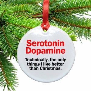 Serotonin Dopamine Christmas Tree Ornament