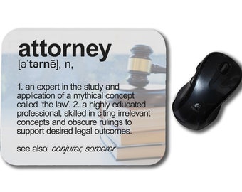 Attorney Definition Funny Computer Mouse Pad