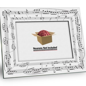 Music Lover&#39;s Picture Frame - Beethoven 5th Symphony Music 8 x 10 Frame - Holds 5 x 7 Picture - Black