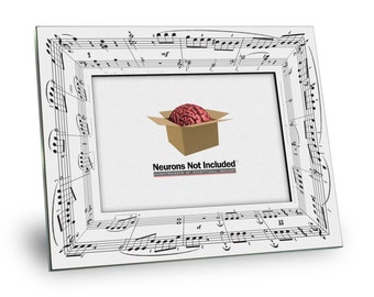 Music Lover's Picture Frame - Beethoven 5th Symphony Music 8 x 10 Frame - Holds 5 x 7 Picture - Black
