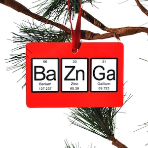 Bazinga Periodic Table of Elements Christmas Ornament