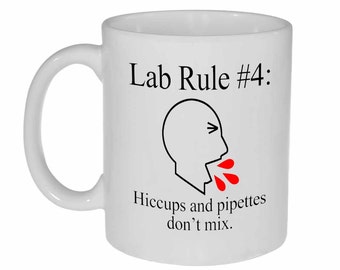 Funny Science Chemistry coffee or tea mug Lab Rule 4