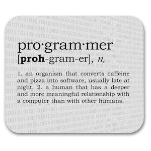 Programmierer-Definition-Maus-Pad